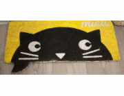 Rohožka 32x68 cm Miau, žlutá