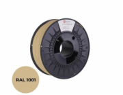C-TECH Tisková struna (filament) PREMIUM LINE, PETG, béžová, RAL1001, 1,75mm, 1kg