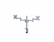 Neomounts FPMA-D1330D - Montážní sada - plný pohyb - pro 2 LCD displeje - stříbrná - velikost obrazovky: 10"-27" - upevnění svorkou, průchodka, upevnitelné na stůl