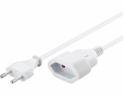 PREMIUMCORD Kabel síťový 230V, prodlužovací dvojvidlice,  3m