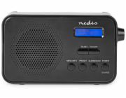 NEDIS přenosné rádio/ DAB+/ FM/ 1.3 "/ napájení z baterie/ digitální/ 3.6 W/ budík/ časovač vypnutí/ černé