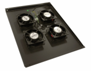 XtendLan Ventilace pro stojanové rozvadeče ECO hloubky 800mm, 4x ventilátor černá