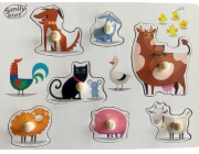 Dřevěné puzzle Hospodářská zvířata