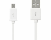 BULK USB-A - microUSB USB kabel 0,9 m Bílý (GSM0989W)