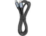 Kabel USB 2.0 typ C | USB 2.0 typ C 100W | QC 3.0 | PD | 1m | Czarny