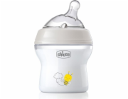 Chicco CHICCO_NaturalFeeling Plastová láhev 150ml se silikonovým cumlíkem, pomalý průtok 0m+