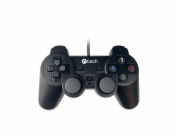 C-TECH gamepad Callon pro PC/PS3, 2x analog, X-input, vibrační, 1,8m kabel, USB