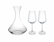 Karafa 1,5 l + 2 sklenice na víno 450 ml SANDRA
