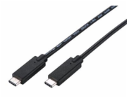 C-TECH kabel USB 3.2, Type-C (CM/CM), PD 100W, 20Gbps, 2m, černý