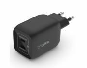 Belkin WCH013vfBK Belkin Duální 65W USB-C Power Delivery GaN PPS nástěnná nabíječka, černá