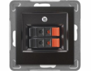 Ospel Speaker Socket Impresja dvojitá antracitová (GG-2Y/m/50)