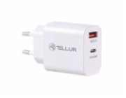 Tellur Dual Port Wall Charger PDHC PD 20W + QC3,0 18W White