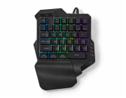Nedis GKBDS110BK - Kabelová Herní Klávesnice  | USB-A | Membránové Keys | RGB | Jednoruční| Délka kabelu: 1.6 m