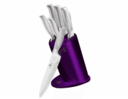 Sada nožů ve stojanu 6 ks Royal Purple Metallic Line Kikoza Collection BH-2269