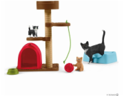Schleich 42501 Škrabadlo s kočkou a koťátky