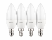 Philips LED Lamp E14 4-Pack candle     40W 4000K