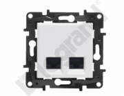 Legrand Niloe Step Dvojitá zásuvka 2xRJ45 kat. 5e UTP bílá 863160