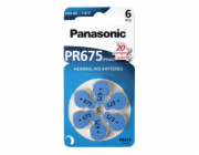 Panasonic PR 675 baterie do naslouchatek Zinc Air 6ks