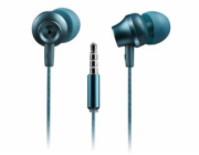 CANYON stereo sluchátka CEP-3 Jazzy s mikrofonem, kovová, 1.2m, modrozelená