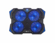 C-Tech Chladící podložka C-TECH Zefyros (GCP-01R), casual gaming, 17,3", červené podsvícení, regulace otáček