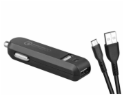 AVACOM CarMAX 2 nabíječka do auta 2x Qualcomm Quick Charge 2.0, černá barva (micro USB kabel)