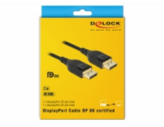 Delock DisplayPort kabel 8K 60 Hz 2 m DP 8K certifikováno