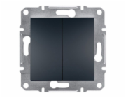 Schneider Electric Asfora Anthracite Dvojitá spojka