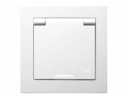 Ospel As IP44 single socket bílá