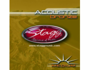 Stagg AC-1356-BR, sada strun pro akustickou kytaru, medium