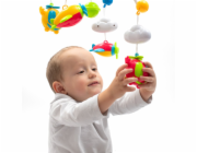 Kolotoč nad postýlku s projektorem a ovladačem Baby Mix modrý