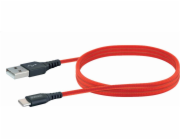 Kabel USB Schwaiger USB-A - USB-C 1.2 m Czerwony (LPRO510501)