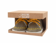 Kojenecké capáčky tenisky New Baby jeans mustard 0-3 m