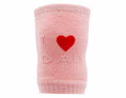 Dětské nákoleníky New Baby s ABS I Love Mum and Dad růžové