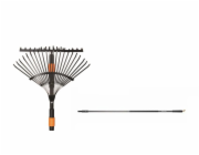 Fiskars QuickFit hrábě na trávu a listí + rukojeť