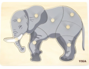 Dětské dřevěné puzzle vkládačka Montessori Viga Slon