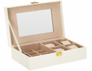 HOMESTYLING Šperkovnice se zrcadlem 25x16 cm bílá KO-HZ1810070