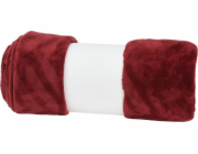 HOMESTYLING Deka flanel 130 x 160 cm burgundy červená KO-AAE332050