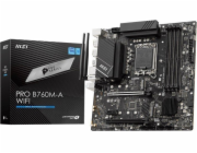 MSI MB Sc LGA1700 PRO B760M-A WIFI, Intel B760, 4xDDR5, 2xDP, 2xHDMI, WI-FI, mATX