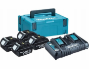 Makita 197970-3 sada 4xBL1830B + nabíječka DC18RD + systainer