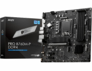 MSI MB Sc LGA1700 PRO B760M-P, Intel B760, 4xDDR5, 1xDP, 1xHDMI, 1xVGA, mATX