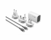 GP GaN USB QuickChargeAdapter PD 2xUSB-C & 1xUSB-A white  65W