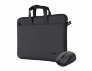 TRUST Sada brašna na notebook 16" Notebook Bag + Bezdrátová Myš, černá