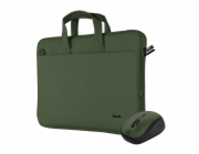 TRUST Sada brašna na notebook 16" Notebook Bag + Bezdrátová Myš, zelená