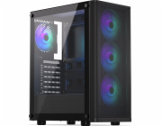 Endorfy skříň Ventum 200 ARGB / 4x120mm PWM ARGB fan / 2xUSB / tvrzené sklo / černá