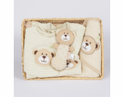 4-dílný kojenecký dárkový set z BIO bavlny New Baby béžová
