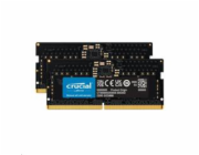 Crucial - DDR5 - sada - 16 GB: 2 x 8 GB - SO-DIMM 262 pinů - 5600 MHz / PC5-44800 - CL46 - 1.1 V - on-die ECC - černá