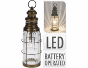 Lucerna s LED žárovkou 38 cm sklo / kov KO-XX8323110