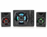 NEDIS herní reproduktory/ 2.1/ výkon 33 W/ 3,5 mm jack/ LED/ USB/ ovládání hlasitosti/ černé