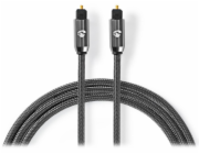 NEDIS PROFIGOLD optický audio kabel/ TosLink zástrčka - TosLink zástrčka/ bavlna/ šedý/ BOX/ 1m