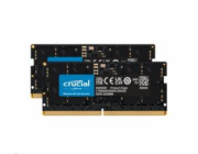 Crucial - DDR5 - sada - 48 GB: 2 x 24 GB - SO-DIMM 262 pinů - 5600 MHz / PC5-44800 - CL46 - 1.1 V - on-die ECC - černá